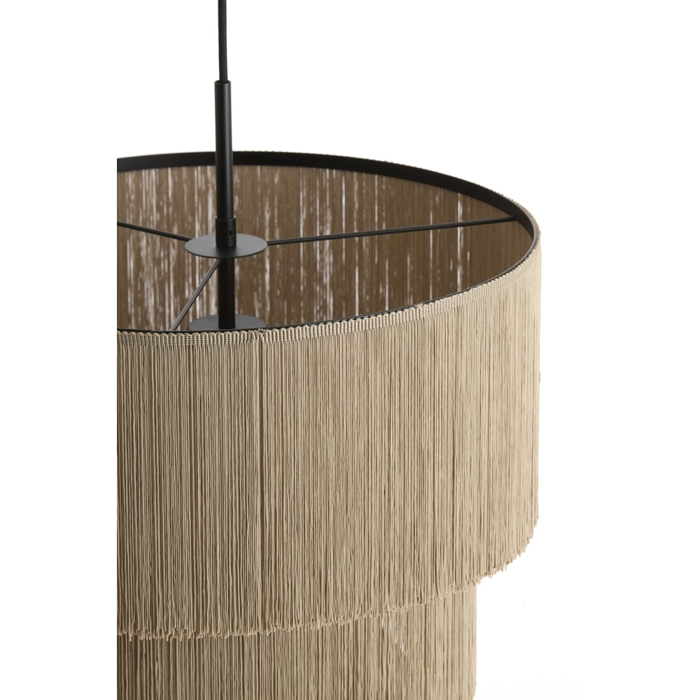 String pendant lamp Malaika Ø 45cm - taupe Light & Living 8717807816391