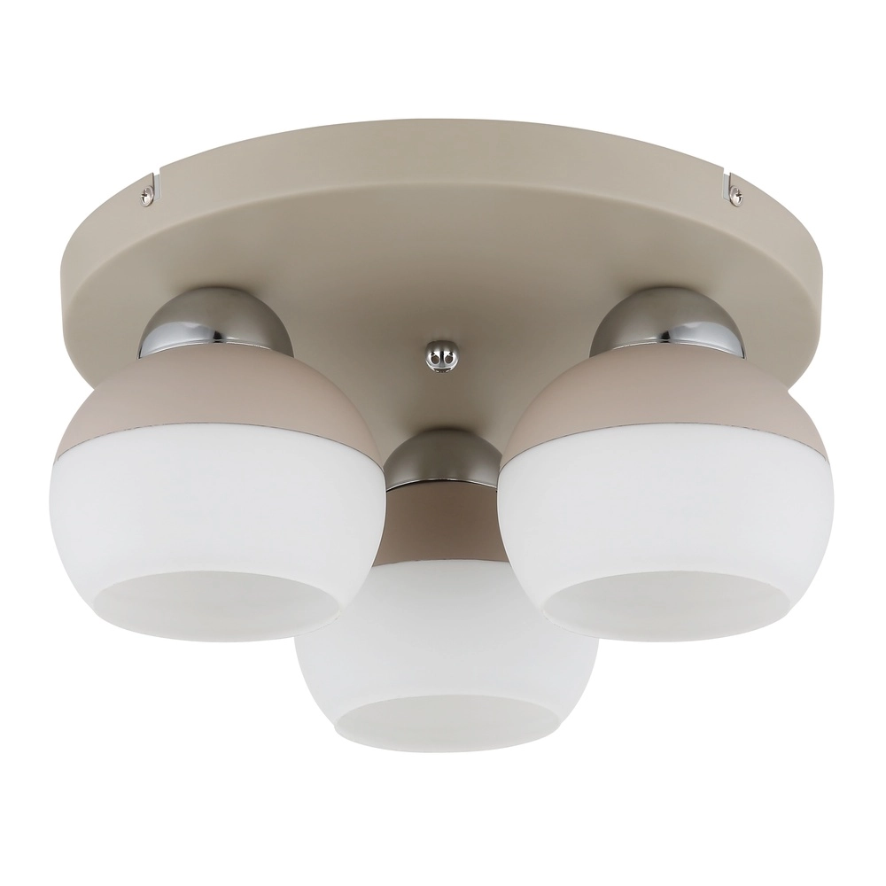 Ceiling lamp Ragusa 3-light sand brown Globo 9007371569793
