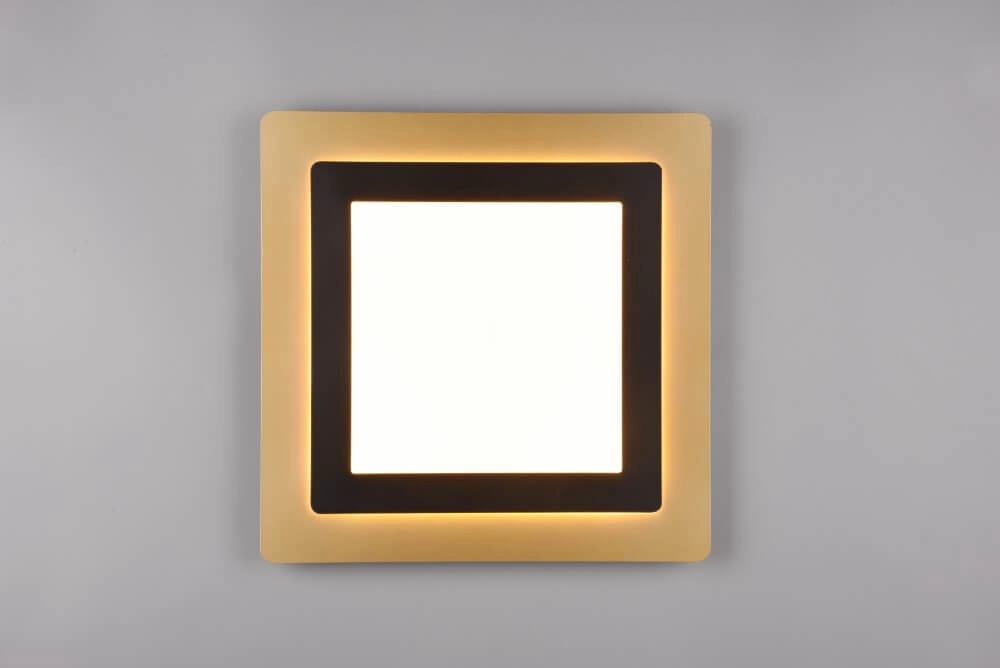 Square design ceiling lamp Morgan black with gold Trio 4017807574401