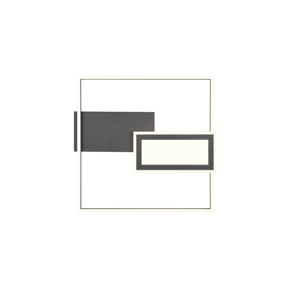 Square ceiling lamp Spiro black 50cm Trio 4017807612455