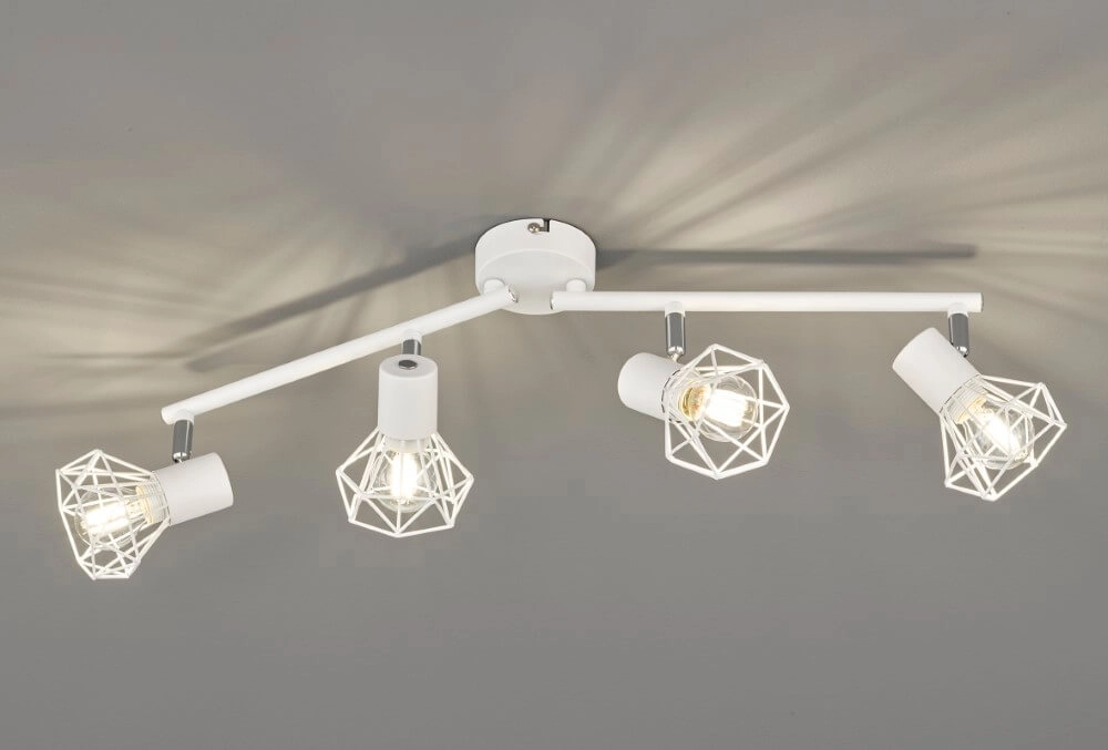 White surface-mounted spotlight Ran 4-light Fischer & Honsel 4001133203937