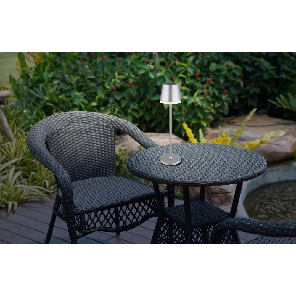 Solar table lamp Vannieso silver grey Globo 9007371478361