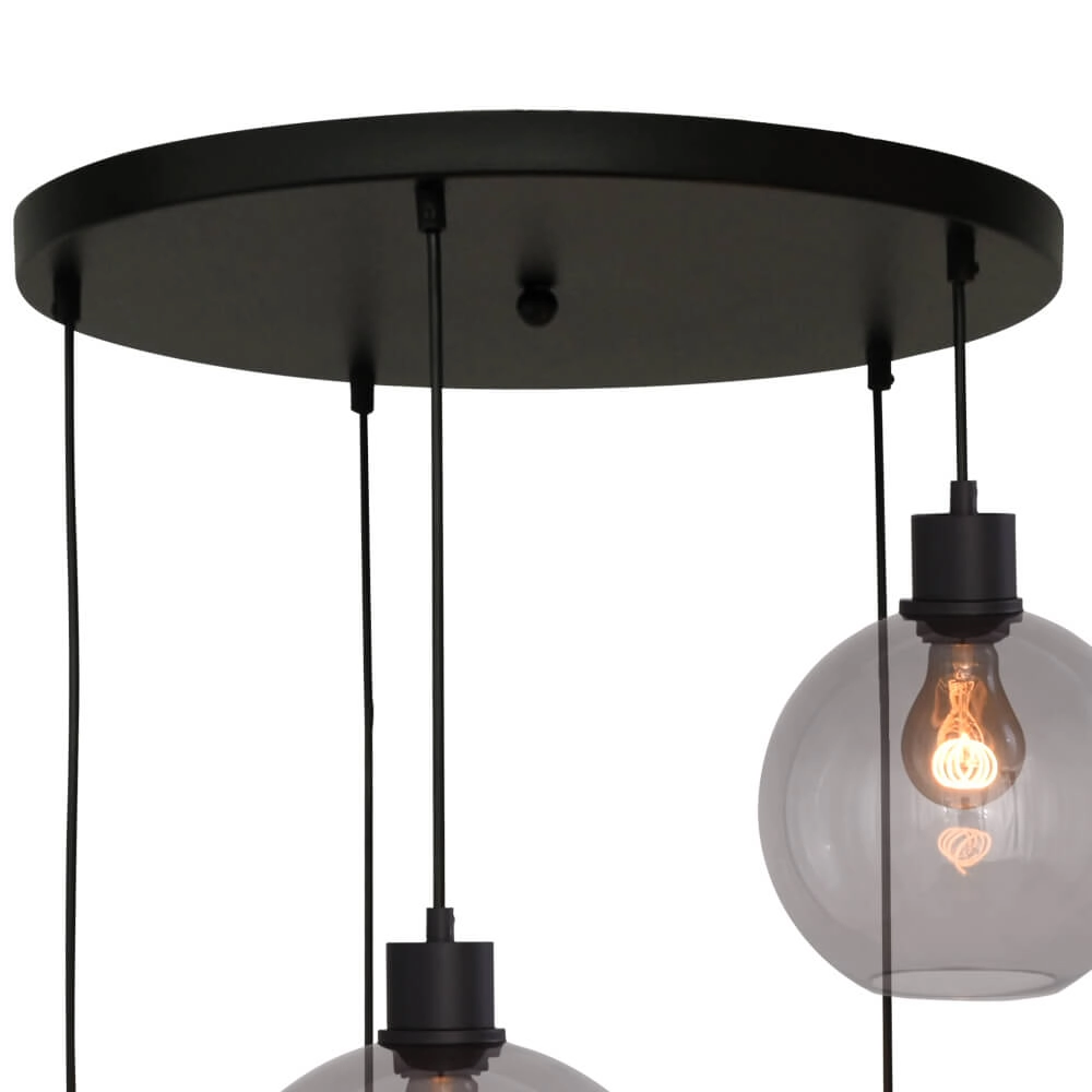 Vide hanging lamp Lazise 5-light black Masterlight 8718121303567