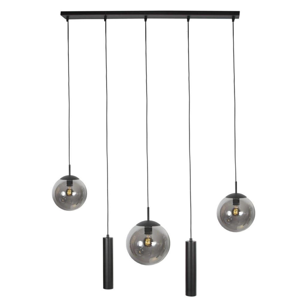 Design pendant lamp Bollique 5-light black Steinhauer 8712746187687