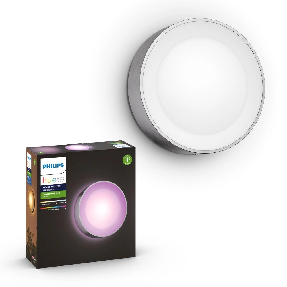 Round outdoor lamp Hue Daylo silver gray Philips 8718696174418