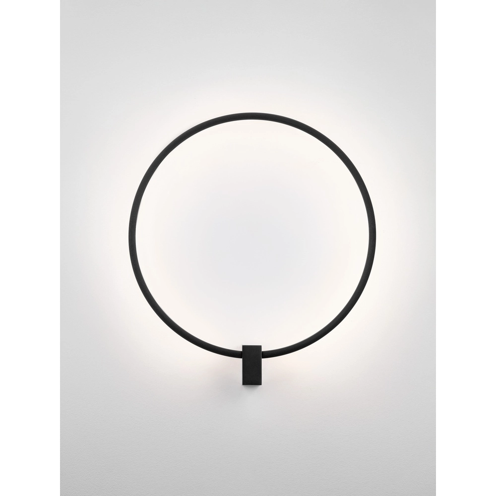 Round wall lamp Cercio black