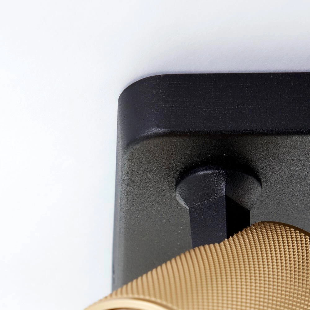 Square surface-mounted spotlight Marty black with gold Brilliant 4004353424434