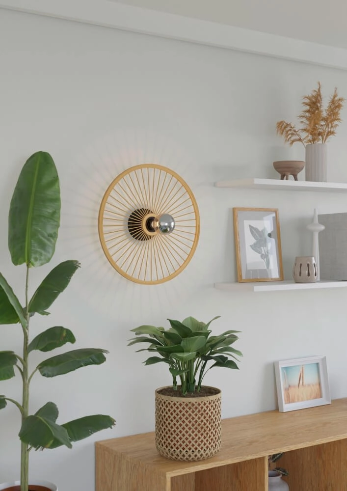 Wooden ceiling lamp Leominster Eglo 9002759438838