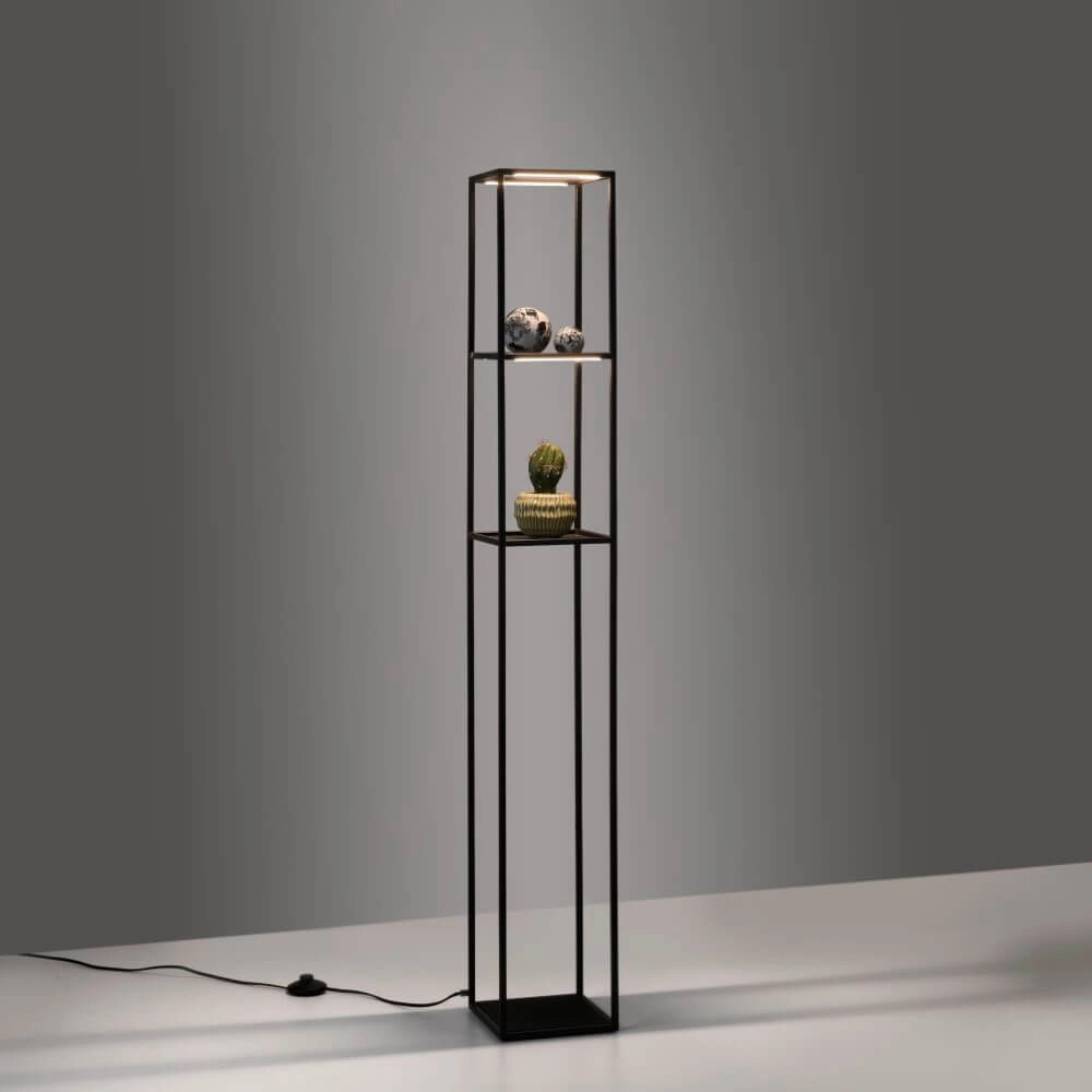 Sleek floor lamp Conni black Paul Neuhaus 4012248361009