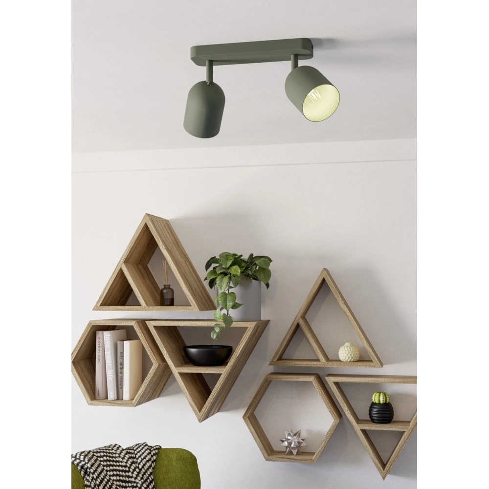 Design ceiling spotlight Tilston 2-light green Eglo 9008606359660