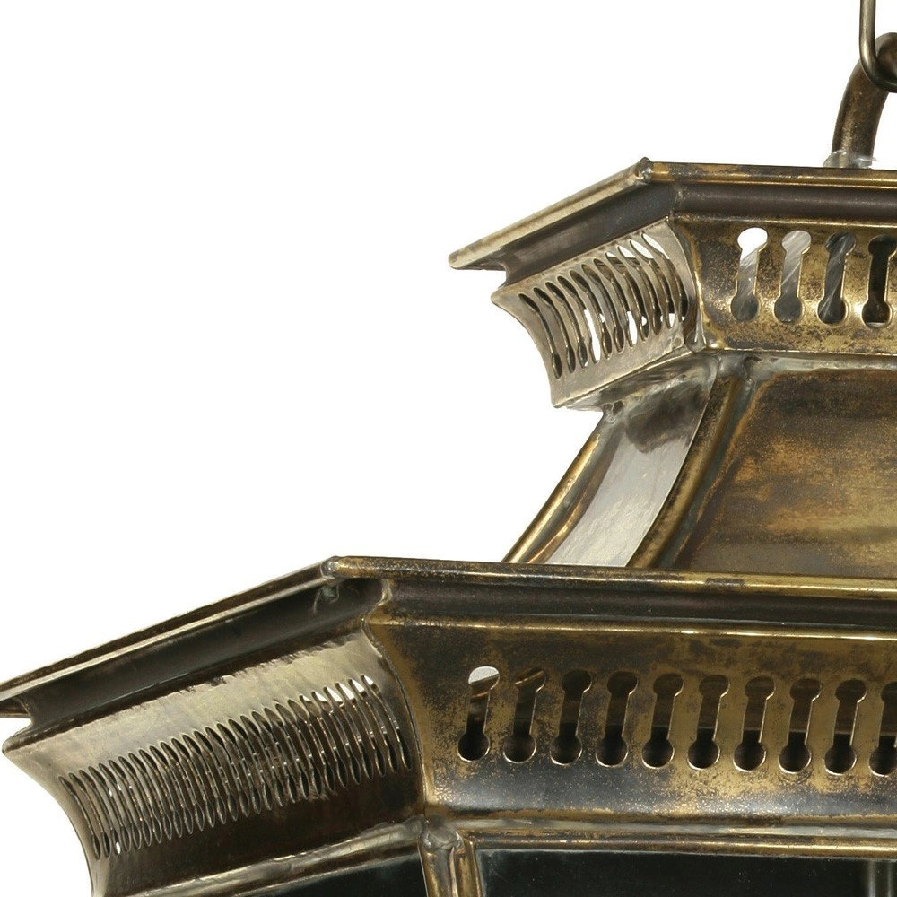 Antique pendant lamp Pagoda M 1-light - antique copper (ant) Limehouse