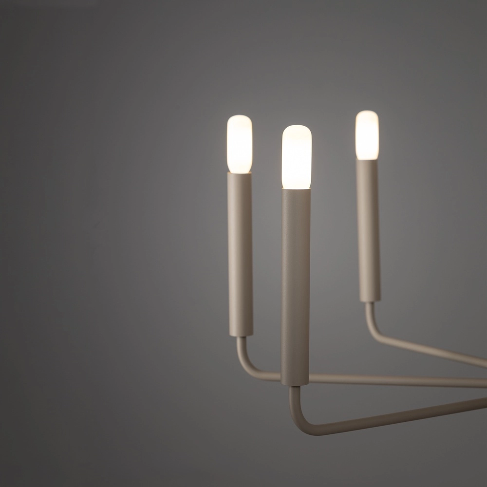 Modern chandelier Orto sand brown Ø 73cm