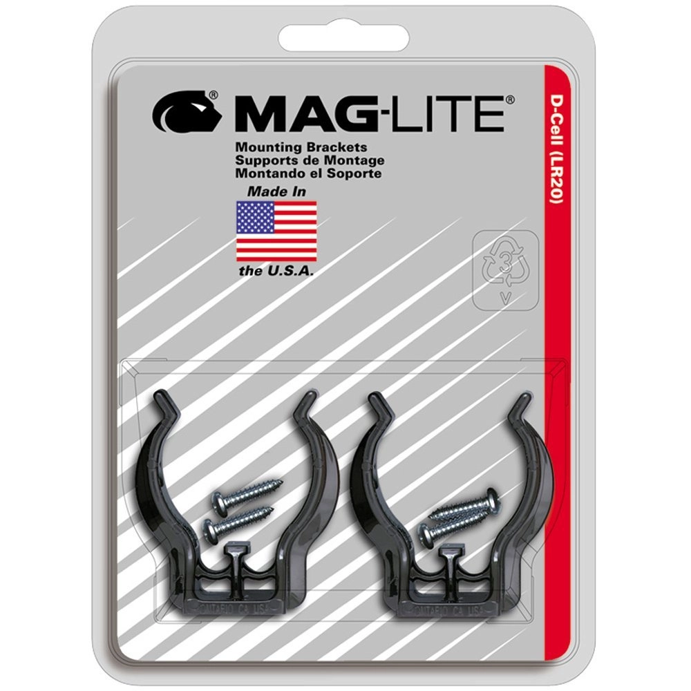 Wall clamp Bracket D-Cell & Magcharger (2 x) Maglite 38739080079