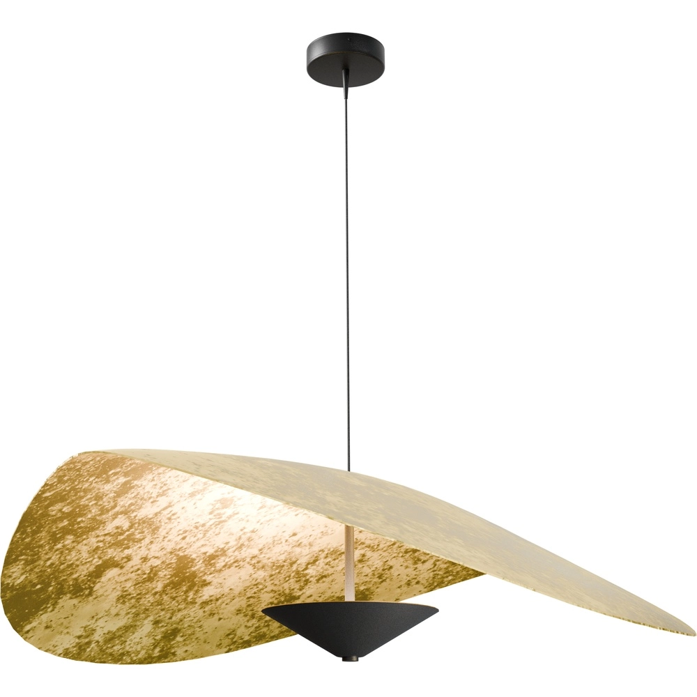 Ø 90cm LED pendant light Lente Gold leaf