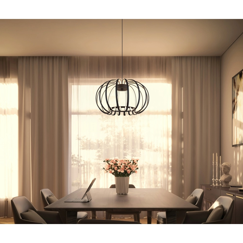 Black pendant lamp Ribbon Design Globo 9007371575305