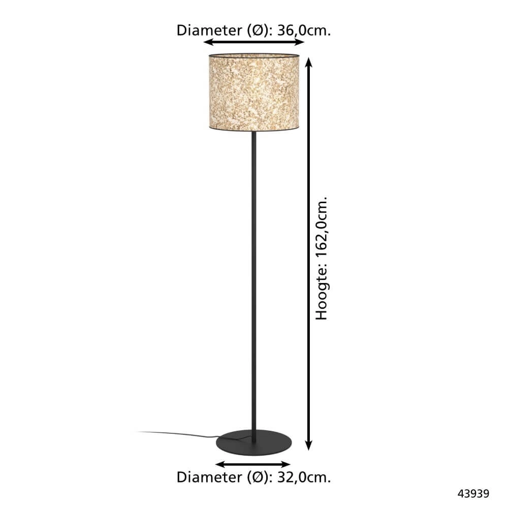 Natural floor lamp Butterburn 162cm Eglo 9002759439392