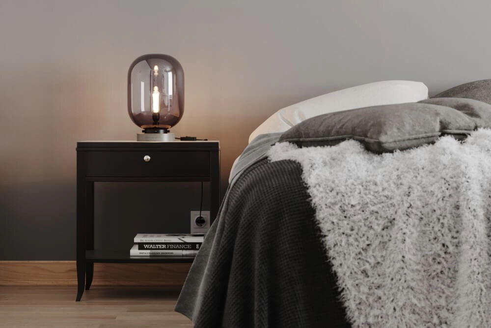 Table lamp Leola smoke glass By Rydéns 7391741020703