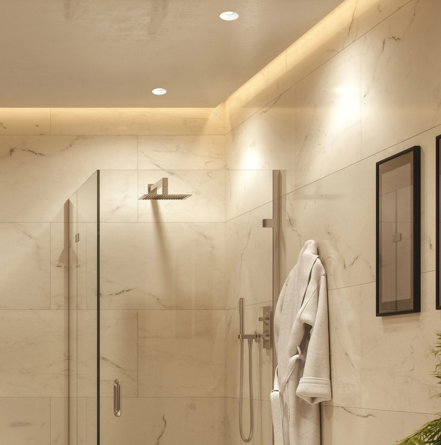 Recessed stucco spot Slim Trimless 3 IP65 orientable white Lyora 5053423312149