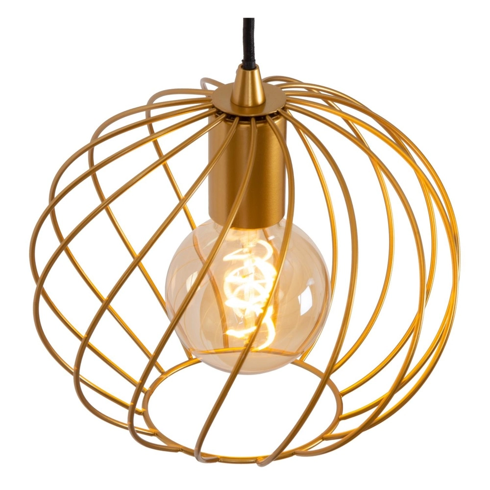 Pendant lamp Danza Ø 25cm gold Lucide 5411212211507