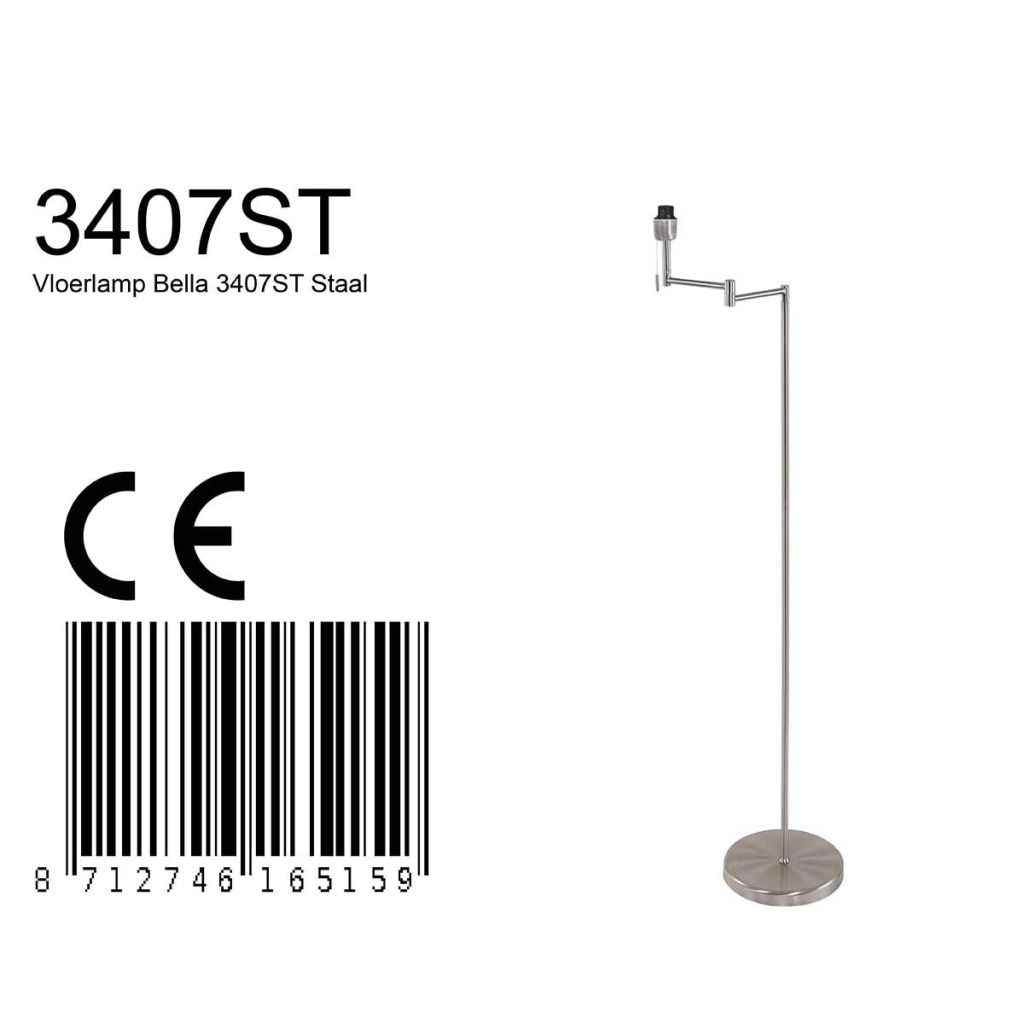 Floor lamp Bella metal grey Steinhauer 8712746165159