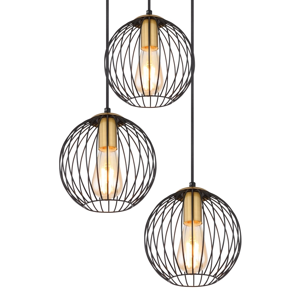 Black wire lamp Eusebius Design Globo 9007371419784