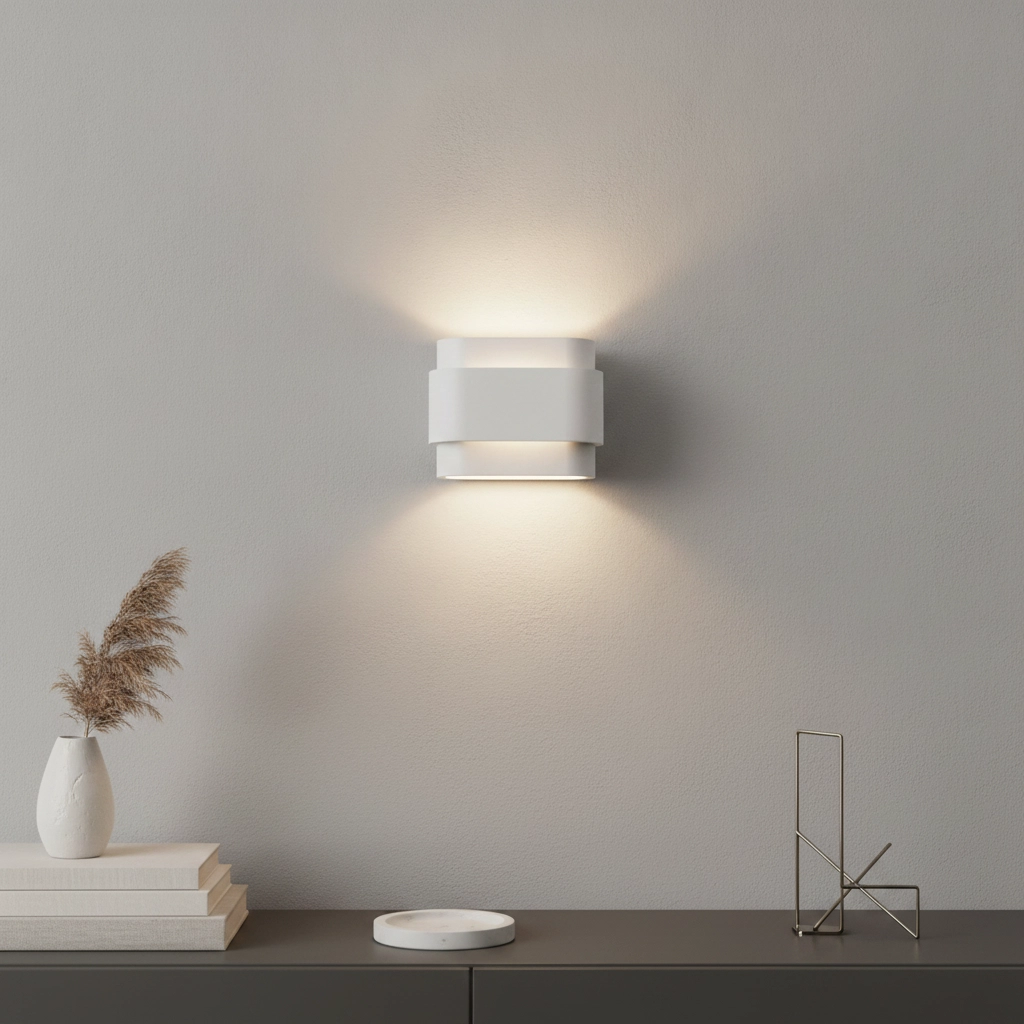 Unique wall lamp Metz white