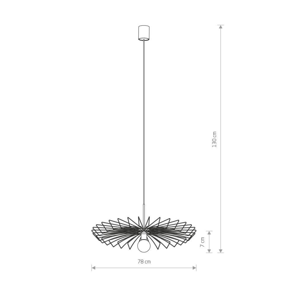 Golden wire lamp Umbrella Ø 78cm Lyora 5903139887496