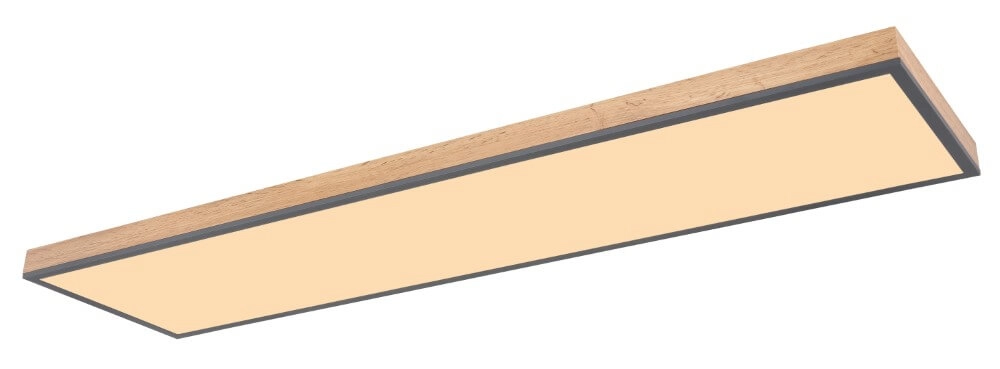 Wooden led ceiling light Doro 120x30cm Globo 9007371428014