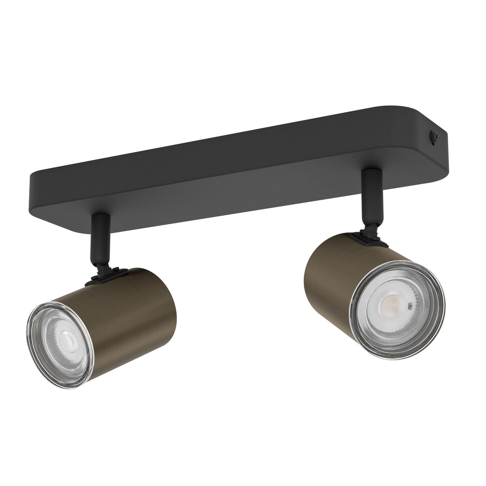 Bathroom spotlights Consuma 1 2x GU10 - black with bronze