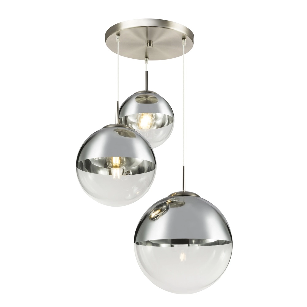 3-light pendant lamp Varus nickel