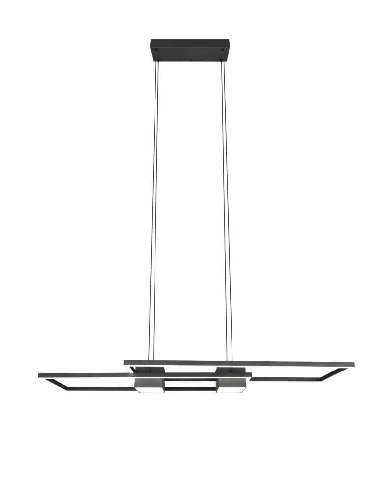 Led pendant light office Albany black Trio 4017807610345