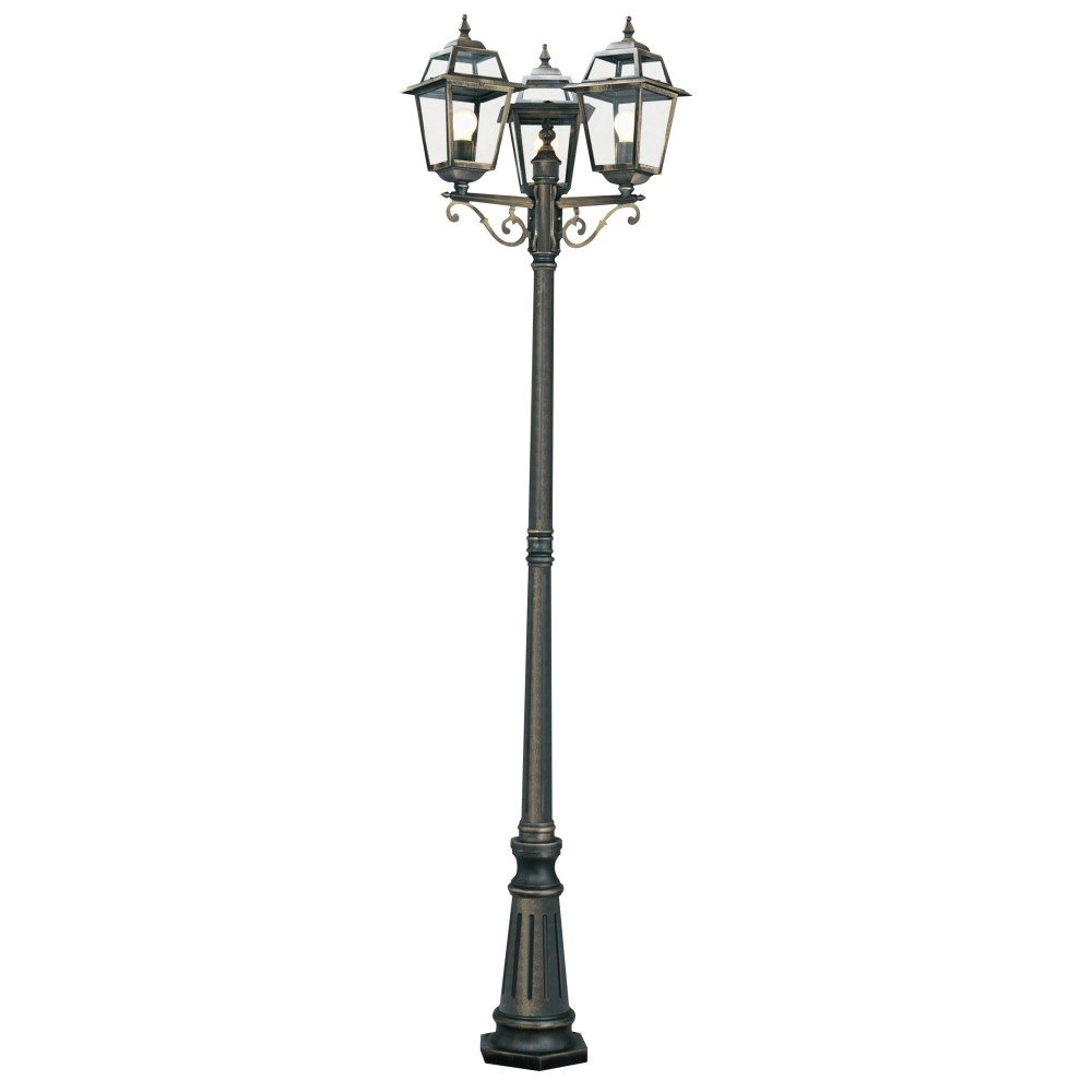 Classic outdoor lantern New Orleans 3-light bronze brown