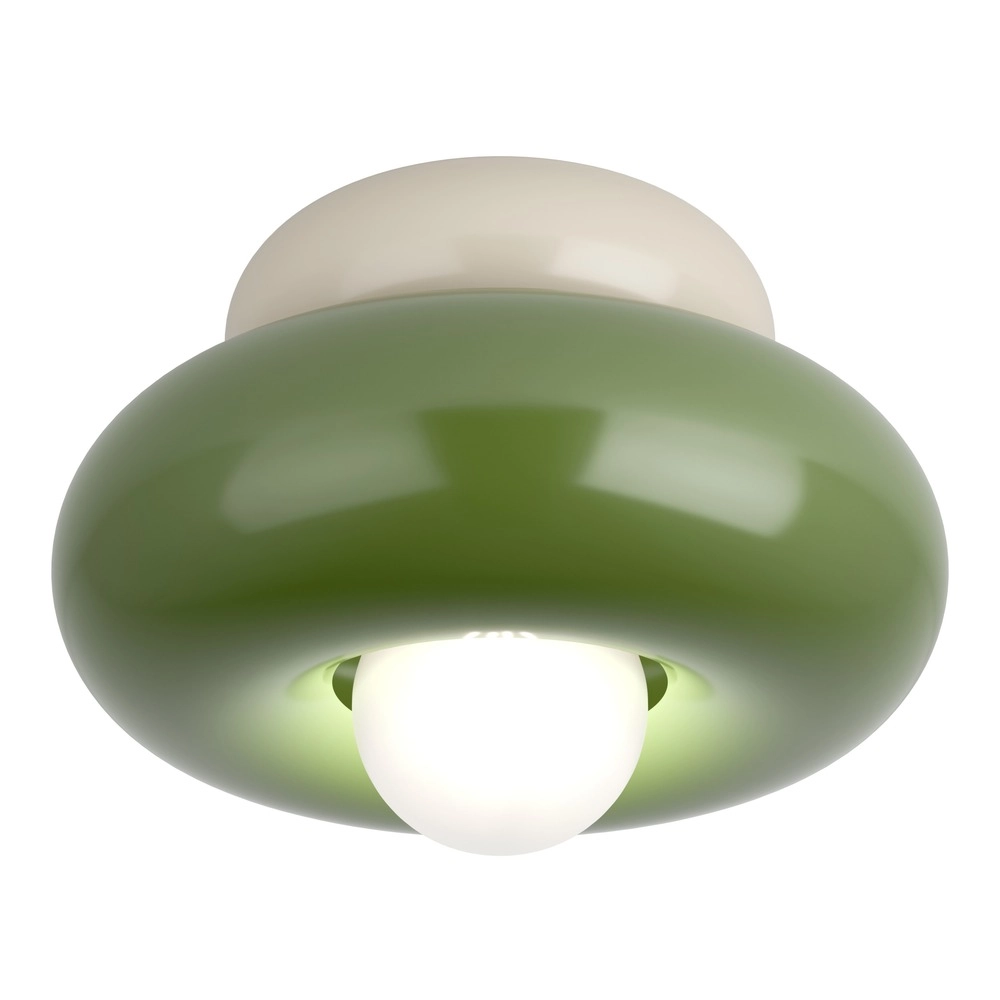 Design ceiling lamp Torchiarolo sand brown with green