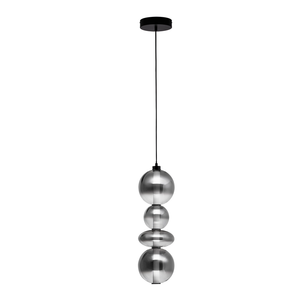 Pendant lamp Bally smoke glass 62cm Lyora 5212017449177