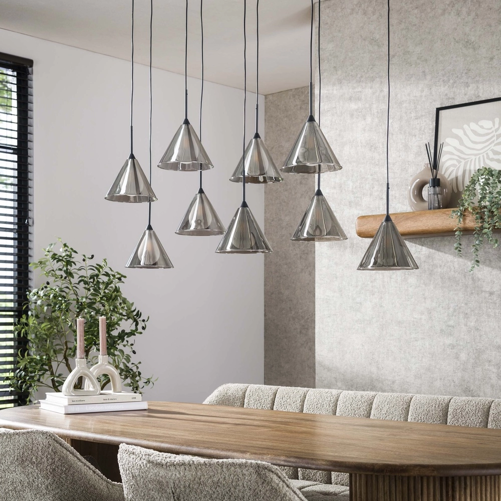 9-light pendant lamp Conic for dining table Lyora 8716803512023