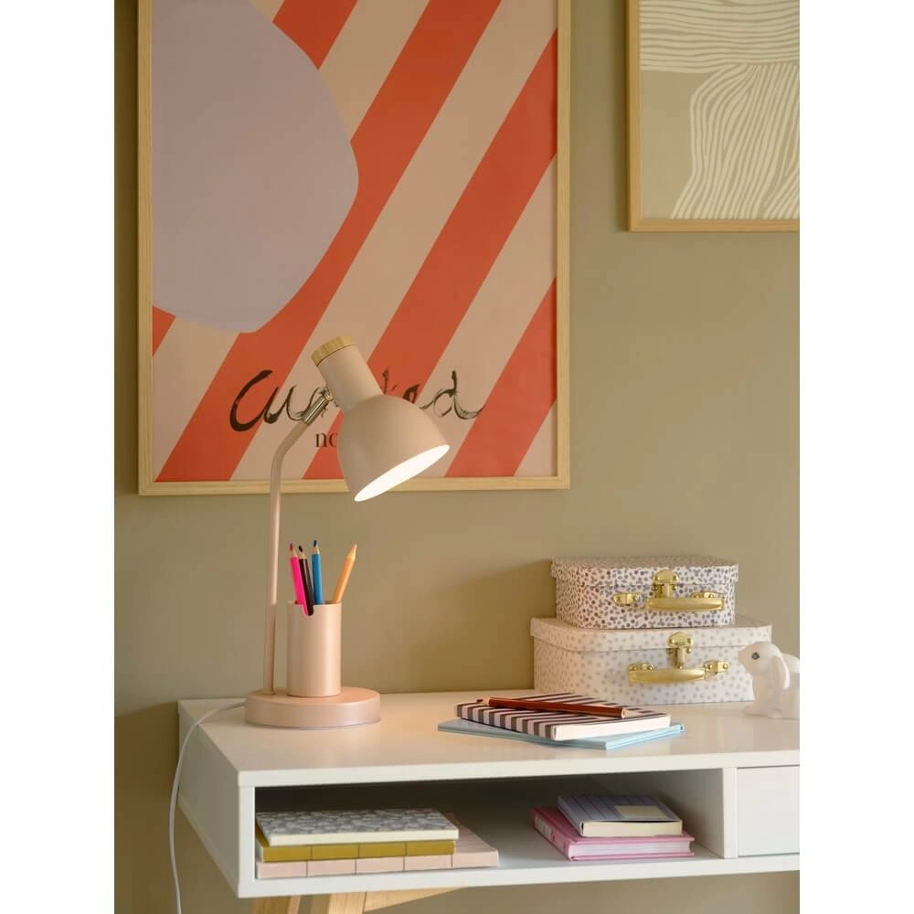 Pink desk lamp Devone with pen holder Nordlux 5704924024566