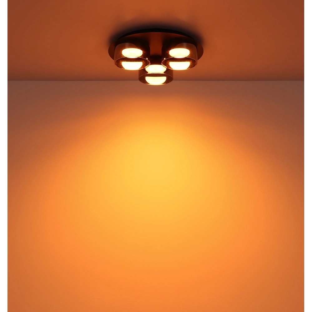 Design ceiling lamp Higgins black 3-lights Globo 9007371578894