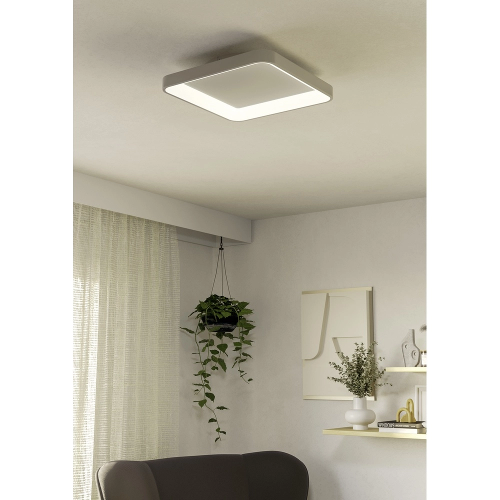 Sleek led ceiling light Loretello 35x35cm - white Eglo 9008606316427