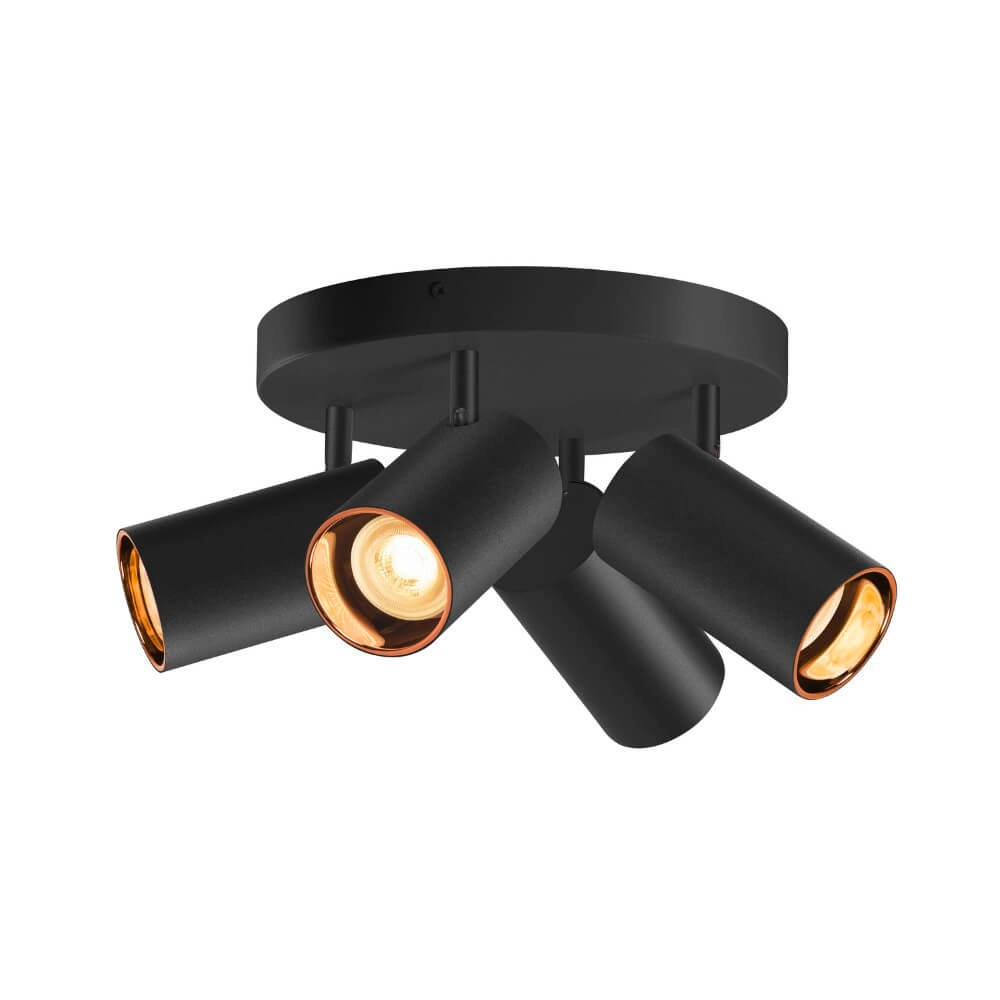 4-light surface-mounted spot Asto Tube black - 4x GU10 SLV 4024163266116