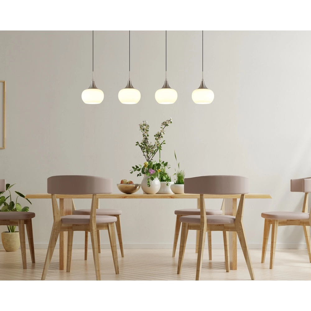 Design pendant lamp Lui 4-light nickel Globo 9007371592593