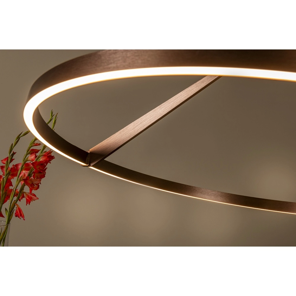 Sleek LED pendant light Applause copper - Ø 80cm Premium by Lucide 5411212221858