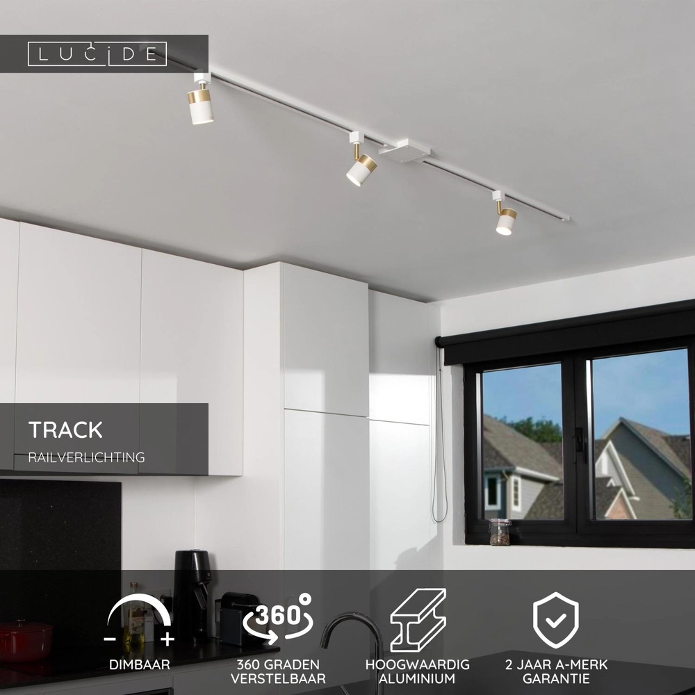 Rail spot Track Floris 1-phase white Lucide 5411212093837
