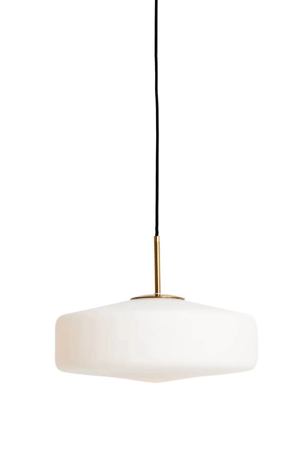 Pendant lamp Pleat gold with white Ø 30cm
