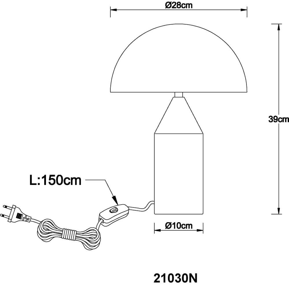 Design table lamp Atoma nickel Globo 9007371459308