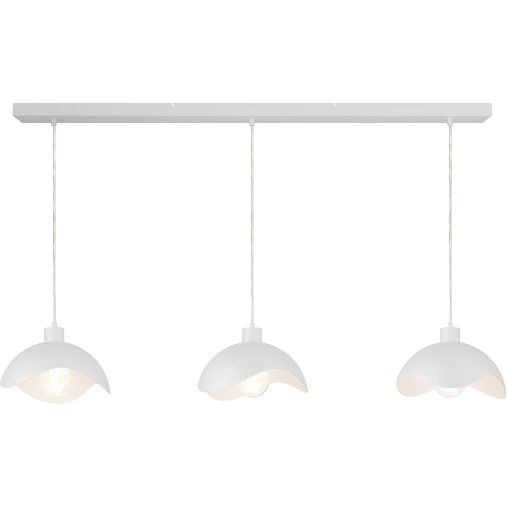 Office pendant lamp Volta 3x Ø30cm - white