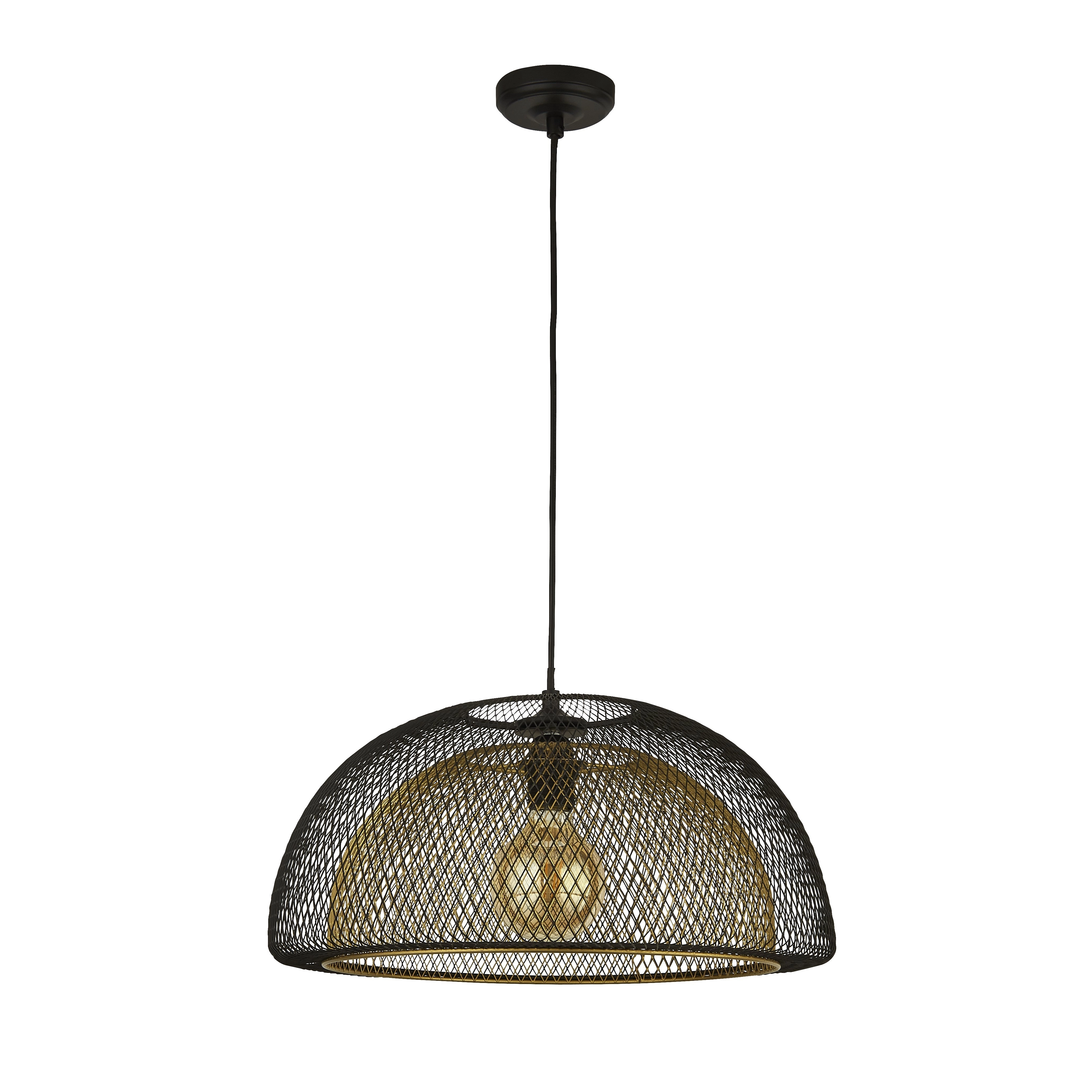 Black gold pendant lamp Honeycomb Ø 45.5cm