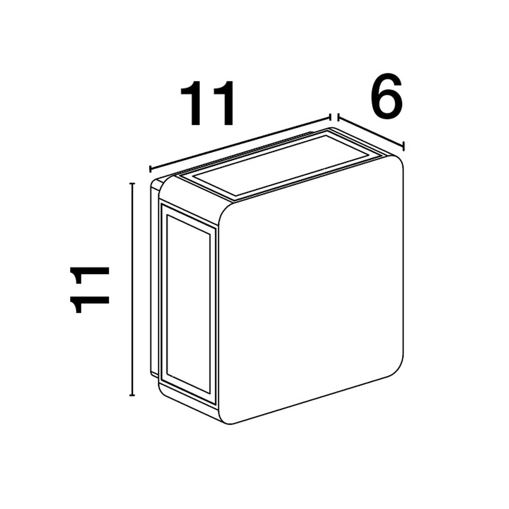 Square wall lamp Serika anthracite Lyora 5212017432735
