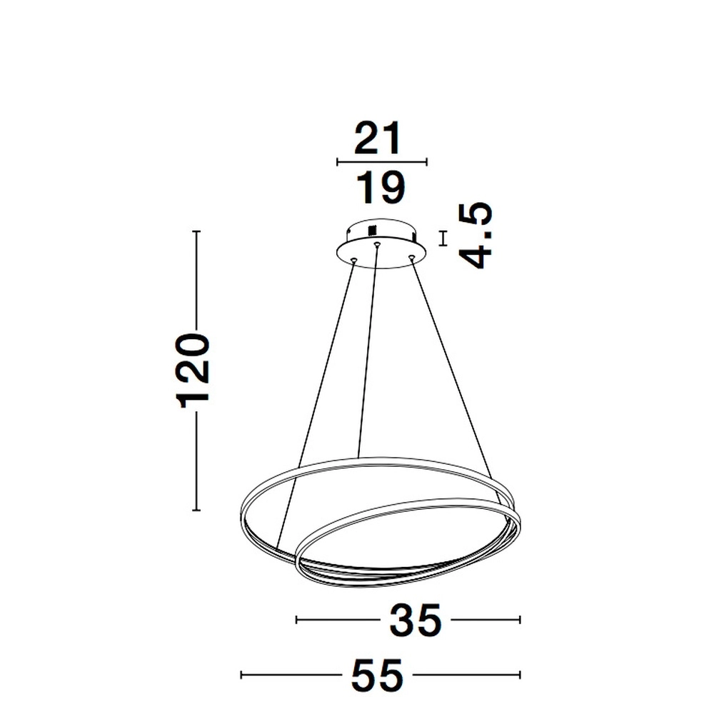 Design pendant lamp Grania black Ø 55cm Lyora 5212017429285