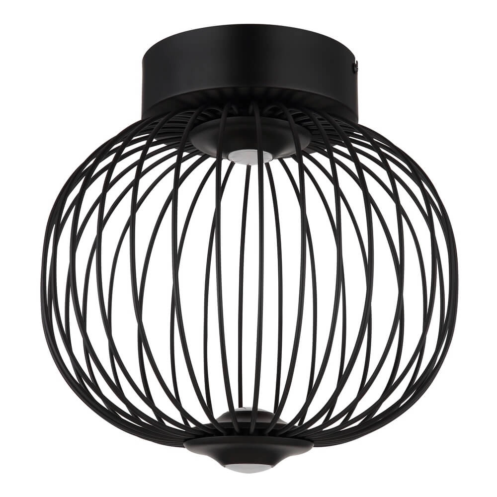Black ceiling lamp Galway single cage Ø 30cm Globo 9007371465330