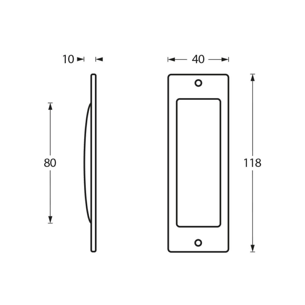 Sliding door handle Alvro chromium Intersteel 8714186093191